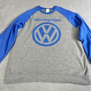 Vintage VW Volkswagon Fahrvergnügen Sweatshirt Mens XL Gray Officially Licensed